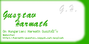 gusztav harmath business card